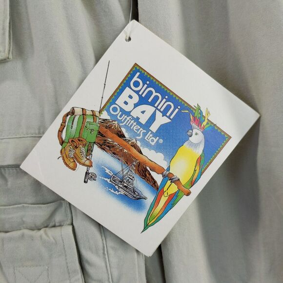Bimini Bay Expedition Jacket SZ M Gray Sand 21W 30L Cargo Pocket Full Zip W/Tags - Picture 8 of 12